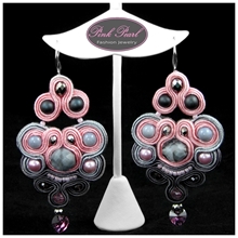 PINK & GRAY EARRINGS