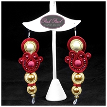 INDIAN BURGUNDY EARRINGS